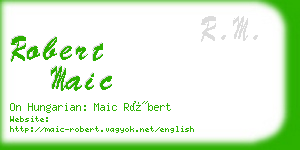 robert maic business card